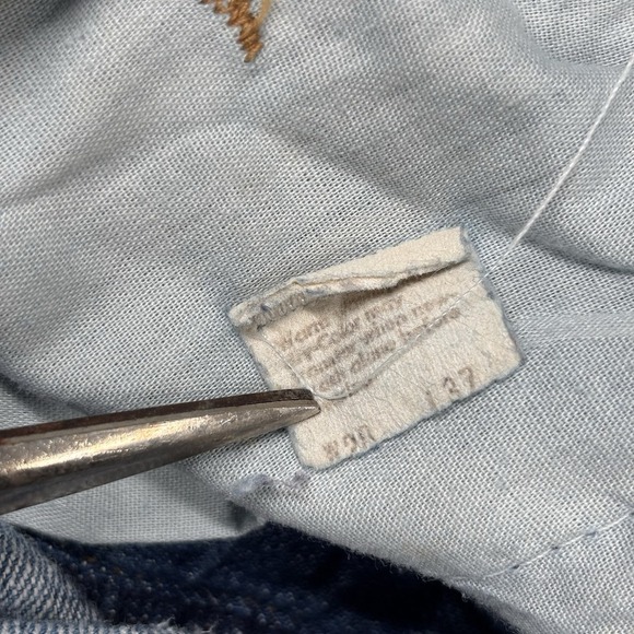 VTG 70s Levis Orange Tab Overalls Womens 28 42 Taron Zip USA Rivets DISTRESSED - Picture 14 of 16